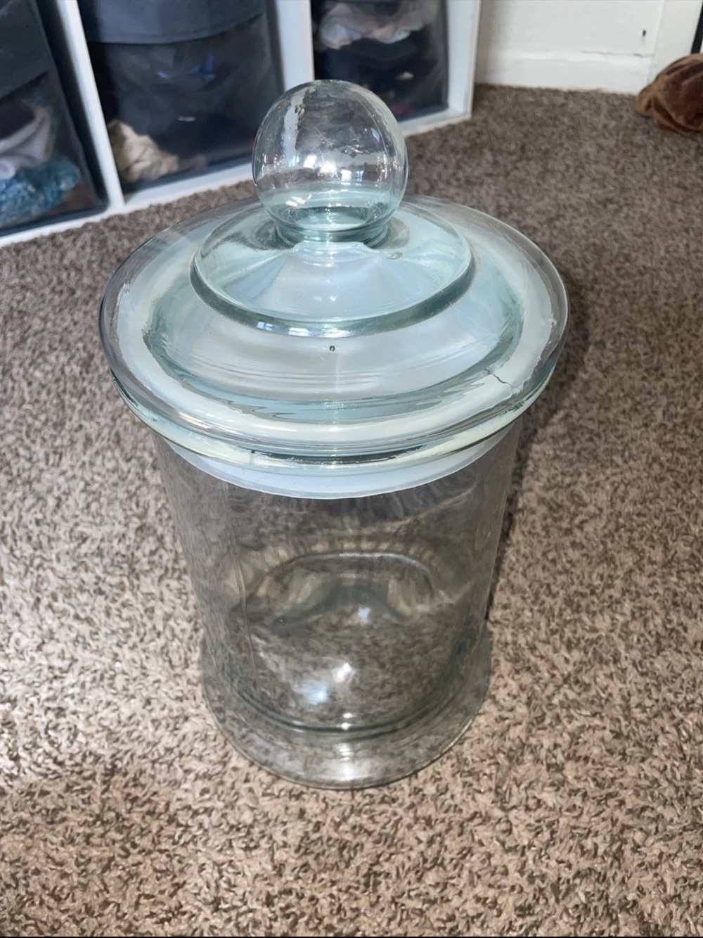 Clear Glass Pantry Jar with Lid - Transparent Glass